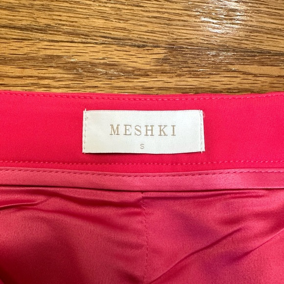 Meshki Luella Flared Cropped Blazer & Josie Crepe Mini Skirt - Raspberry - Picture 6 of 6